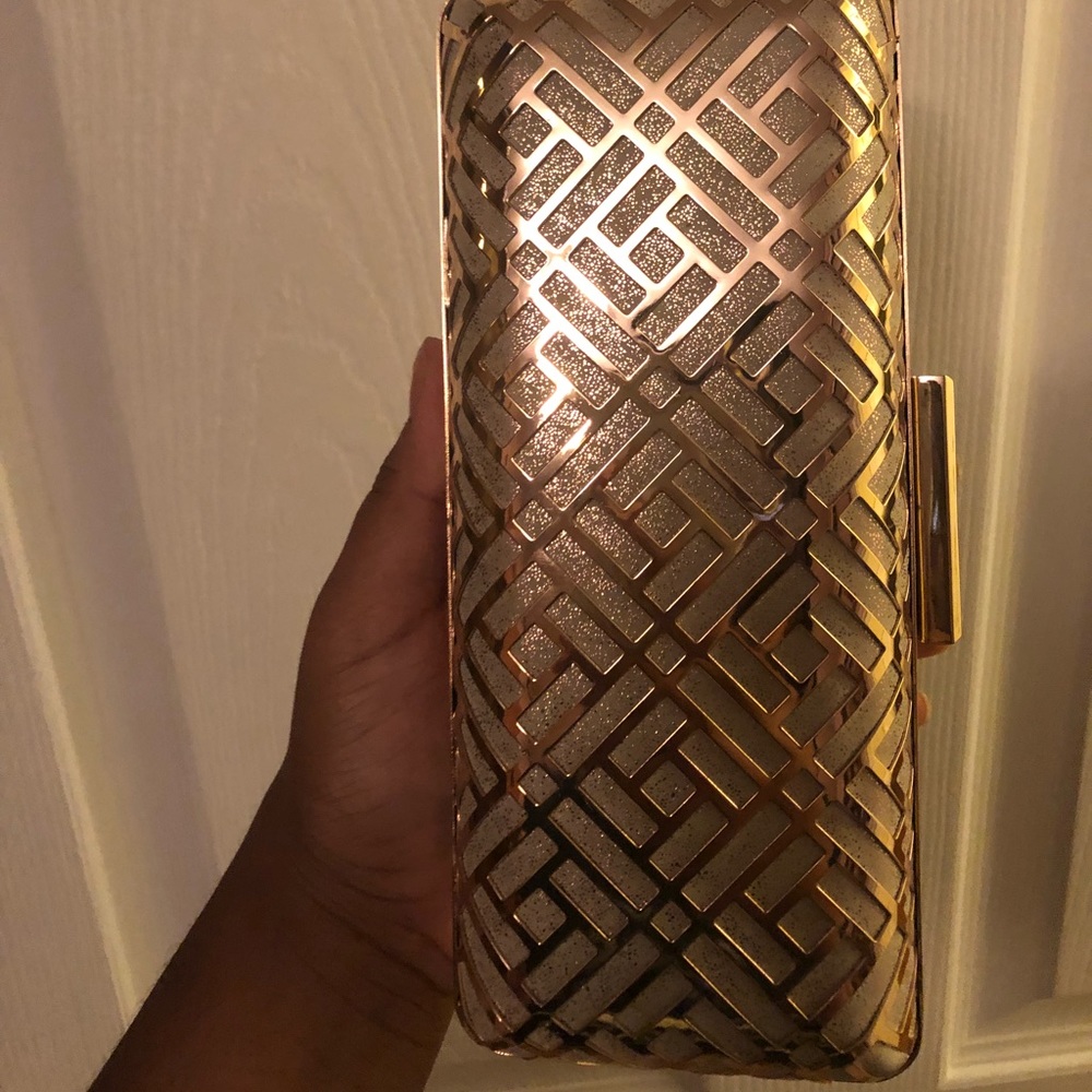 INC Golden clutch
